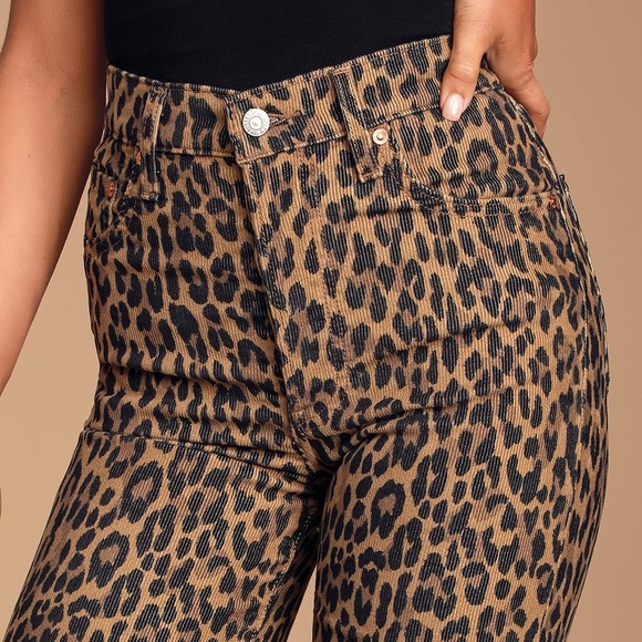 Levi’s rib cage leopard corduroy jeans - Picture 3 of 8